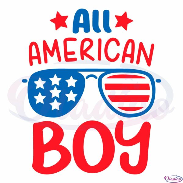 All American Boy Svg 4th of July Svg File, Patriotic America Svg