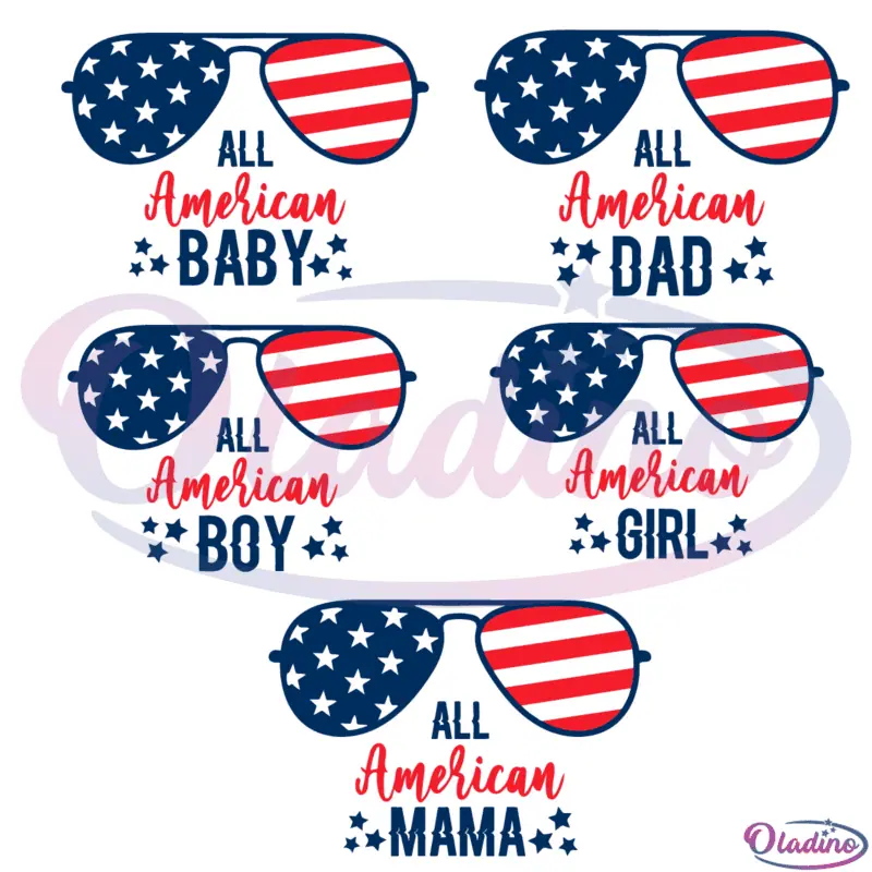 All American Bundle SVG PNG Digital File