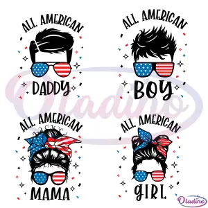 All American Family SVG PNG