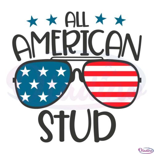 All American Stud 4th Of July Svg