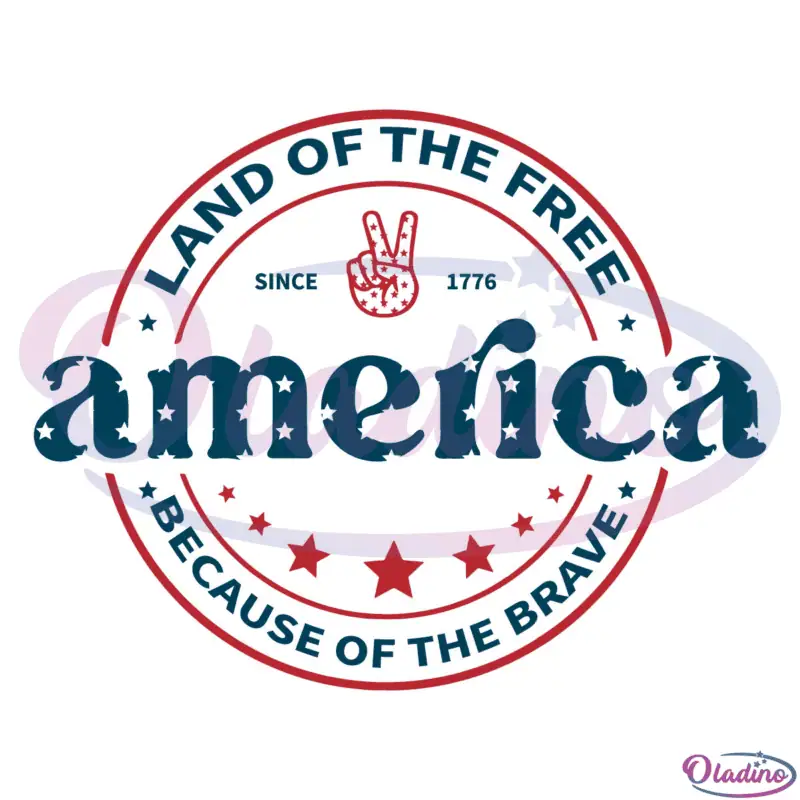 America The Land Of The Free SVG PNG Digital File