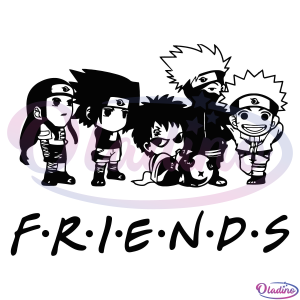 Anime Charcaters Friends Design SVG PNG, Japanese SVG