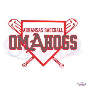 Arkansas Baseball Omahogs Baseball Team Svg Digital, Arkansas Svg