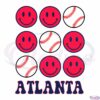 Atlanta Baseball Retro Smiley Face Svg Digital File