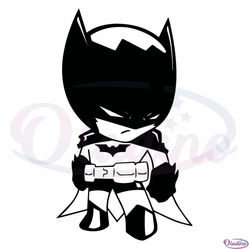 Baby Batman SVG Digital File, Batman cute SVG, Batman chibi SVG