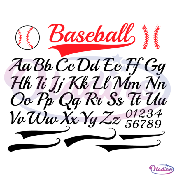 Baseball Font SVG PNG Digital File, Baseball Svg, Alphabet Svg