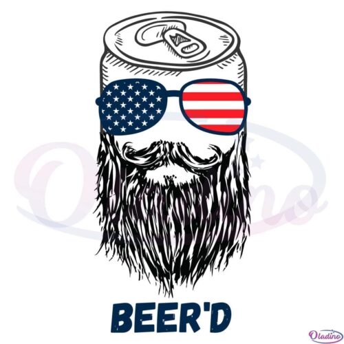 Beerd 4th of July American Flag Sunglasses Svg