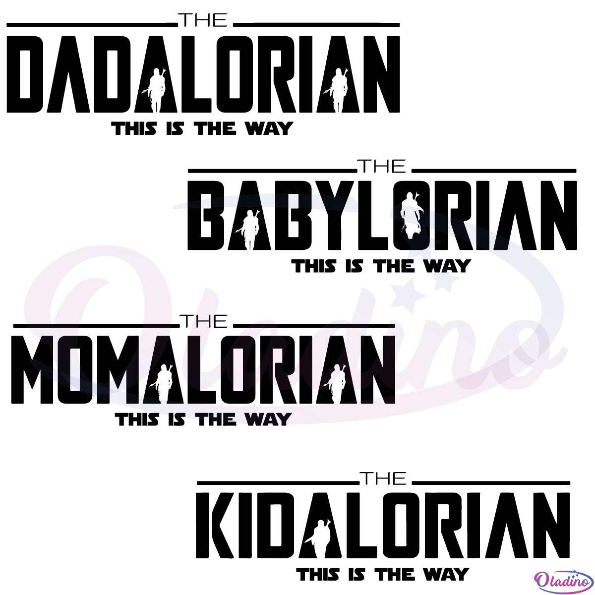 Bundle Momalorian Dadalorian Babylorian Kidalorian Svg Digital File