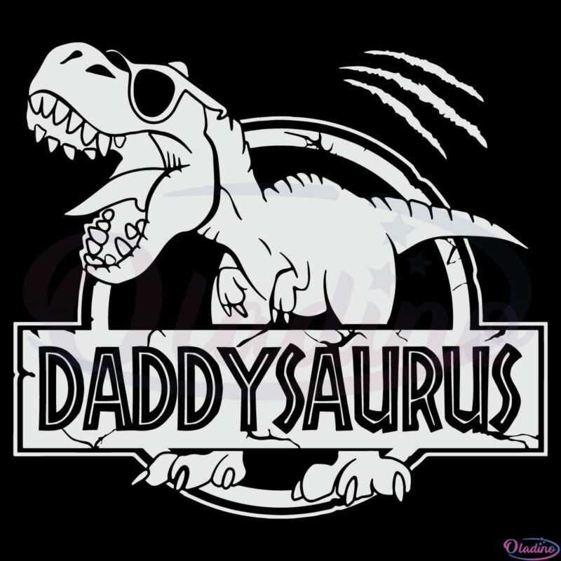 Daddysaurus svg, Saurus Rex Svg, Papa saurus T-rex Dinosaur Svg
