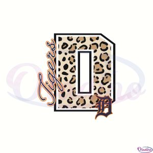 Detroit Tigers Leopard Baseball MLB Team Svg Digital File