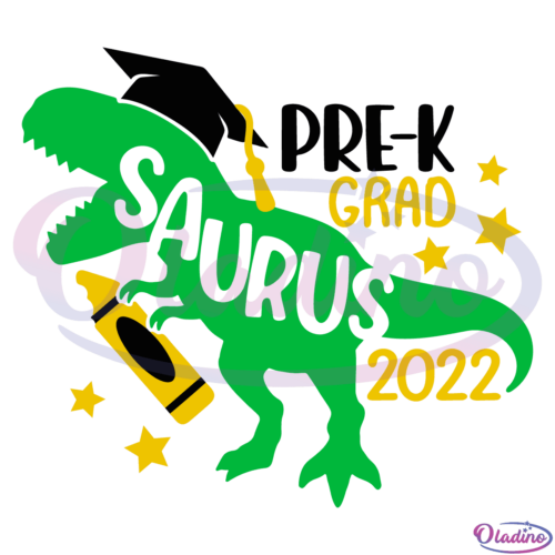 Dinosaur Pre-K Grad 2022 SVG PNG Digital File