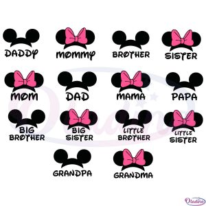 Disney Family Bundle Svg Digital File Mickey Family Svg