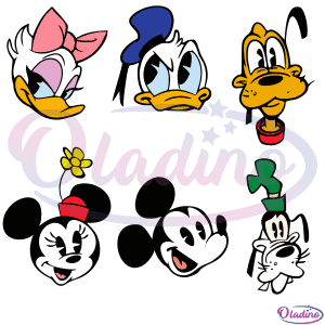 Disney Mickey Mouse and Friends Bundle SVG PNG Digital File