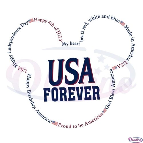 Disney Mickey Patriotic 4th Of July SVG File