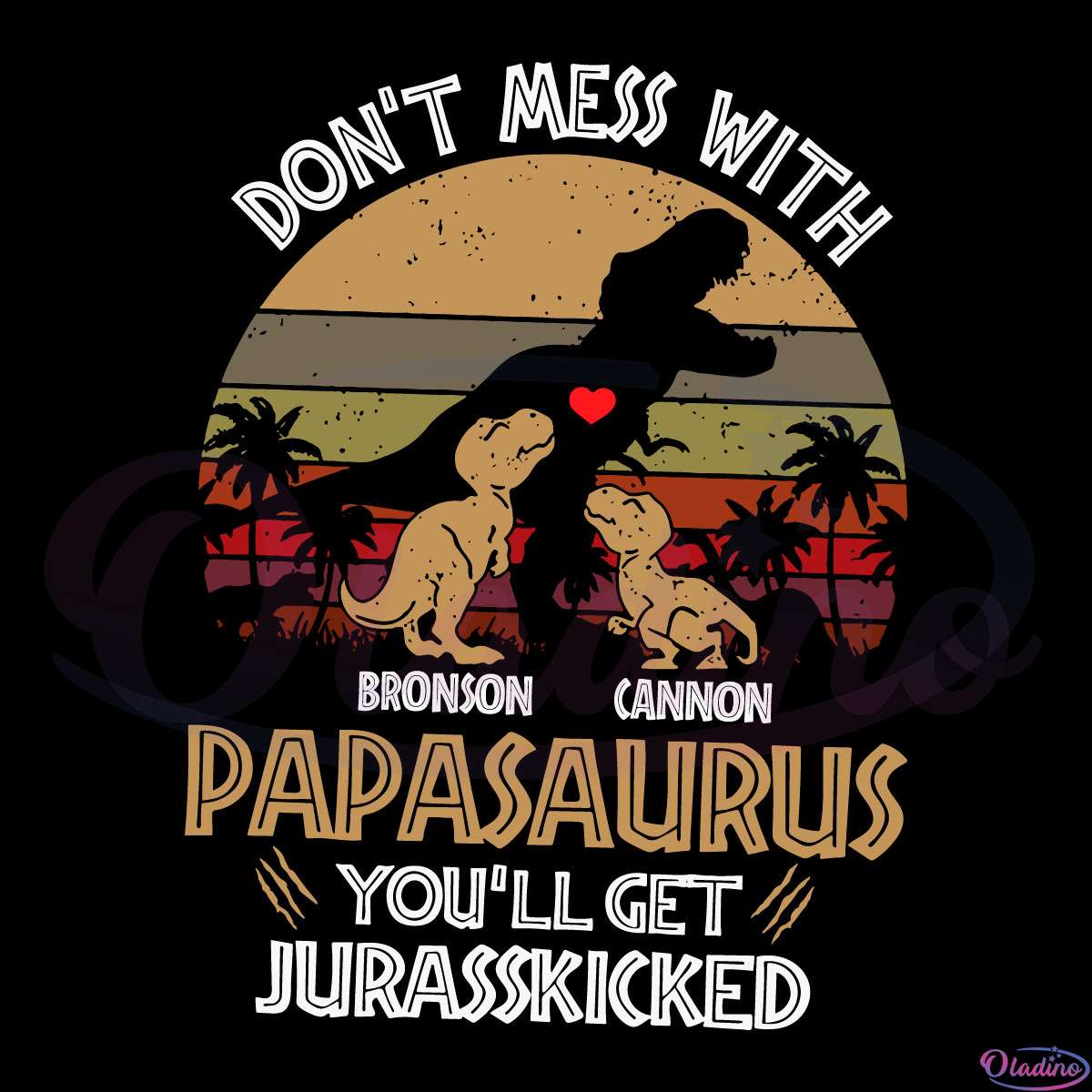 Dont Mess With Papasaurus You'll Get Jurasskicked Svg Digital File