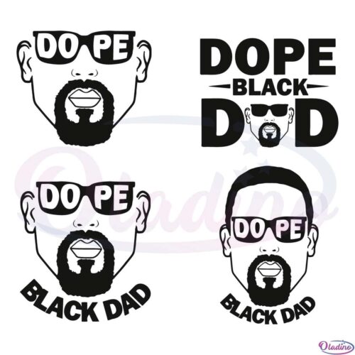 Dope Black Dad Bundle SVG