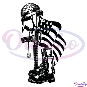 Fallen Soldier Tribute SVG PNG Digital File, Political Svg
