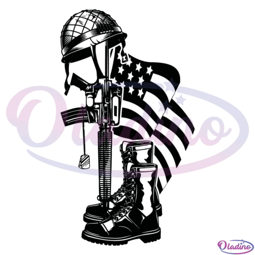 Fallen Soldier Tribute SVG PNG Digital File