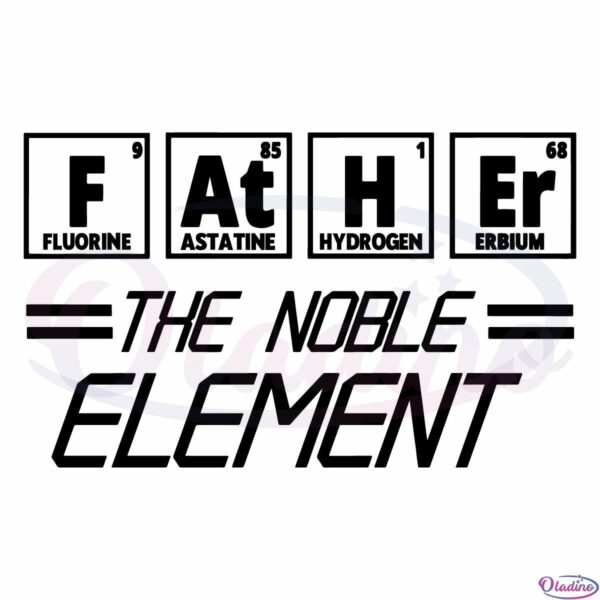 Father The Noble Element Geek Dad Svg Digital File, Father Svg
