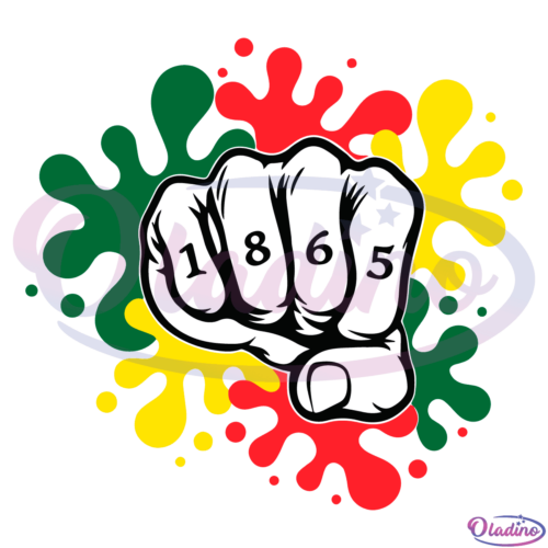 Fist Juneteenth 1865 SVG PNG