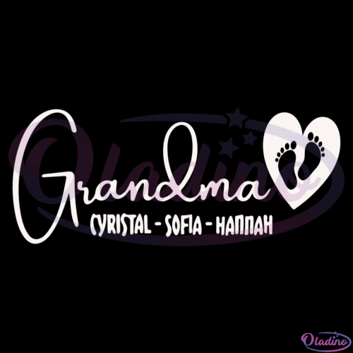 Grandma svg With Grandkids Names