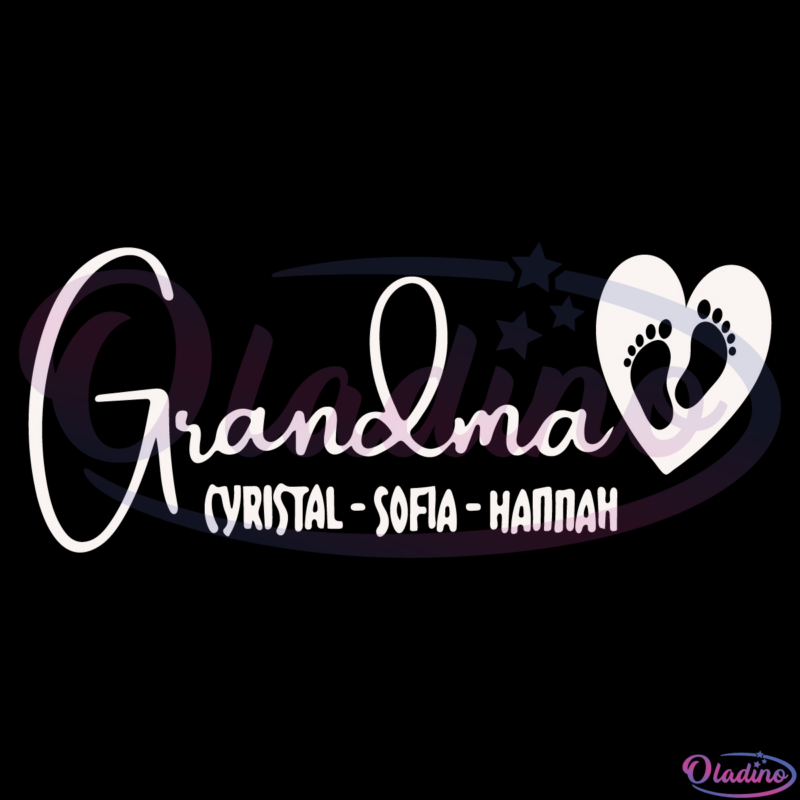 Grandma svg With Grandkids Names, Custom Grandma svg Digital File