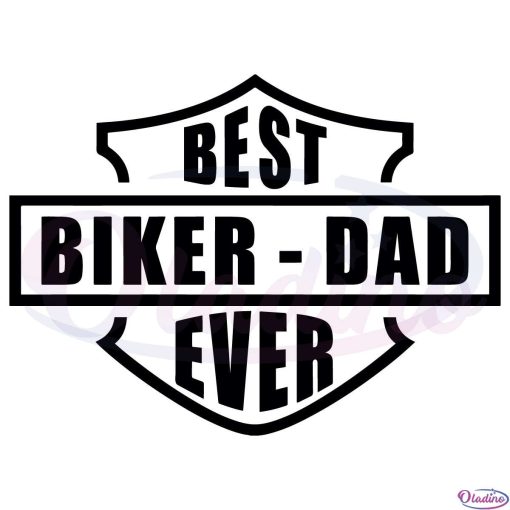 Harley Davidson Best Biker Dad Ever SVG Digital File, Father's Day SVG