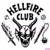 Hellfire Club Stranger Things Cow Skull Svg Digital File, Hellfire Svg