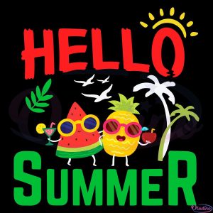 Hello Summer Funny Vacation Svg, Beach Vibes Svg Digital File