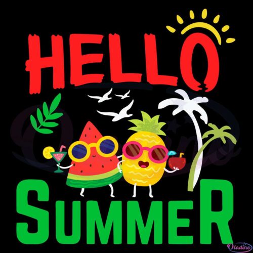 Hello Summer Funny Vacation Svg