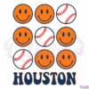 Houston Baseball Retro Smiley Face Svg Digital File