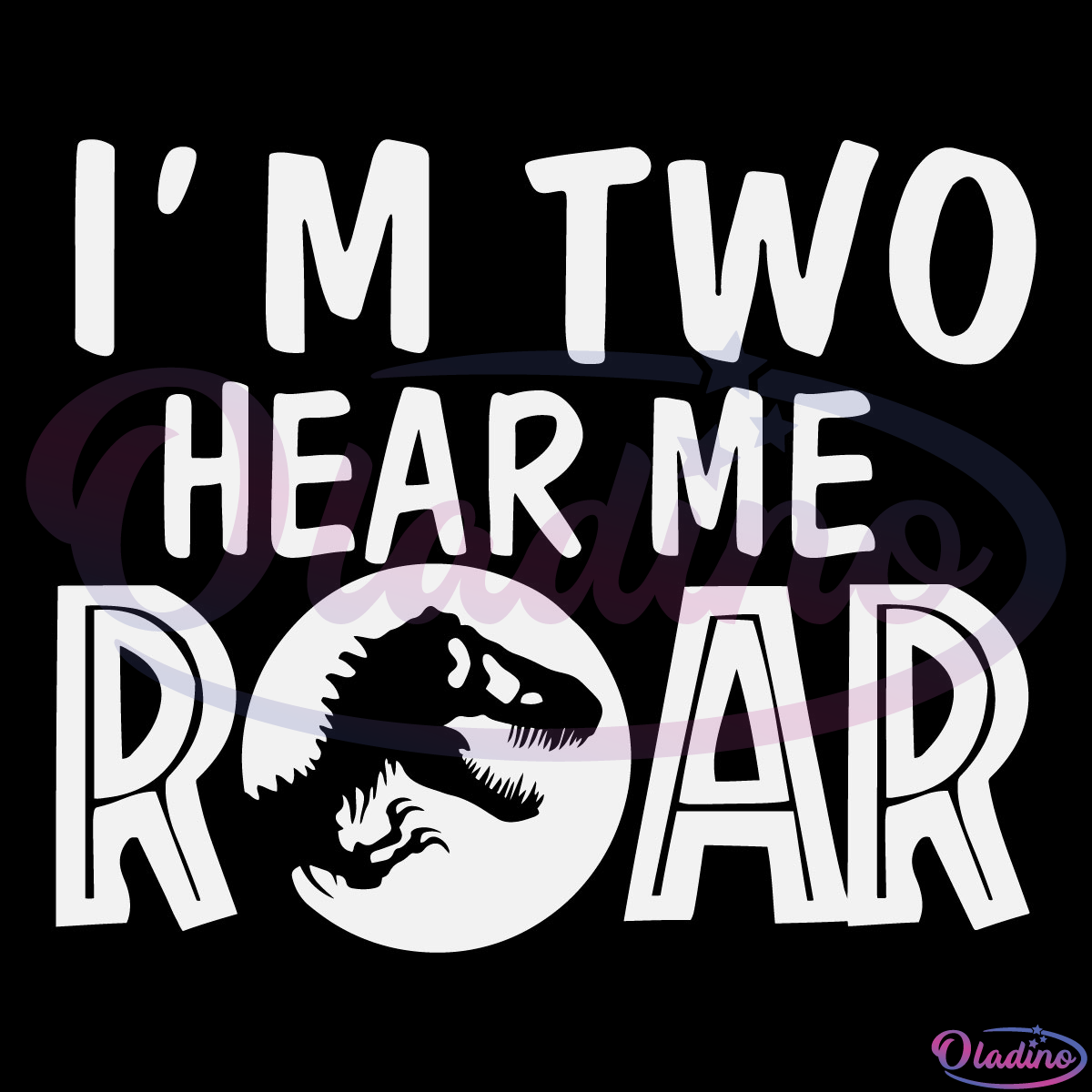 I Am Two Hear Me Roar SVG, Dinosaur SVG, Happy Bthday SVG