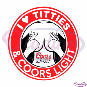 I Love Titties And Coors Light Logo SVG PNG