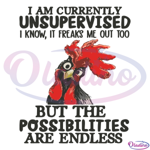 I am currently unsupervised I know it freaks me out too SVG
