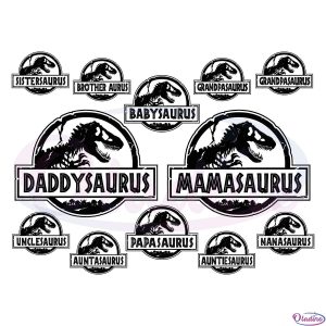 Jurasskicked Family Bundle Svg, Papasaurus svg, Mamasaurus Svg