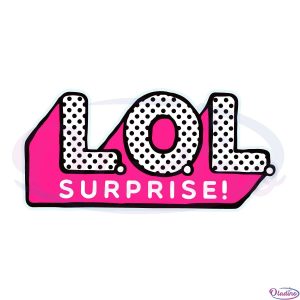 LOL Surprise Pink And Dot Pattern Logo Svg File, LOL Svg