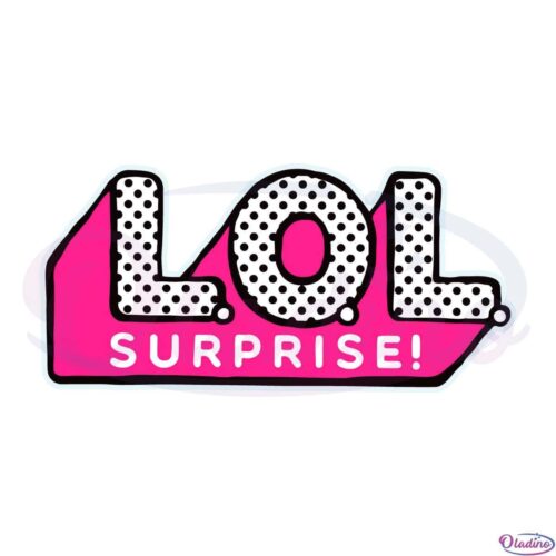 LOL Surprise Pink And Dot Pattern Logo Svg File