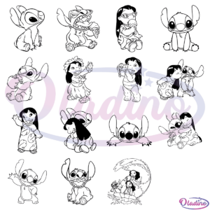 Lilo And Stitch Bundle SVG PNG Digital File