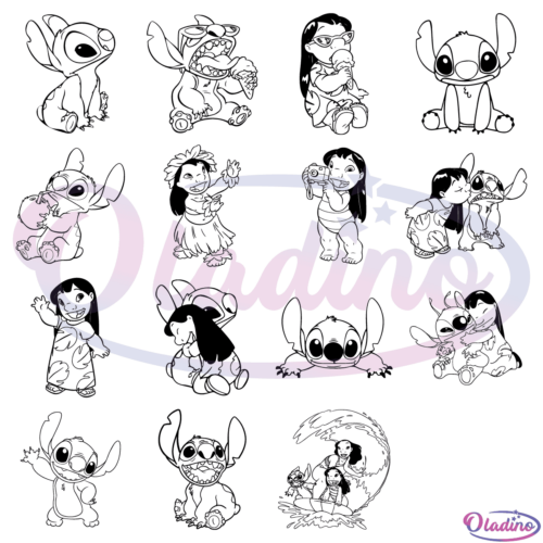 Lilo And Stitch Bundle SVG PNG Digital File