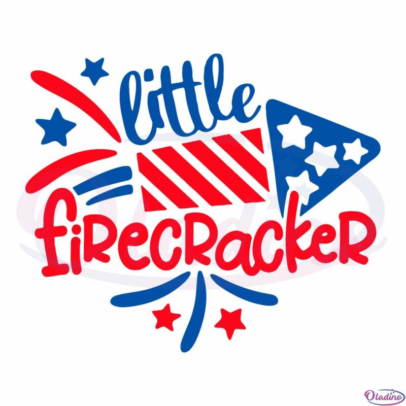 Little Firecracker Svg 4th of July Svg, Patriotic Independence Day Svg