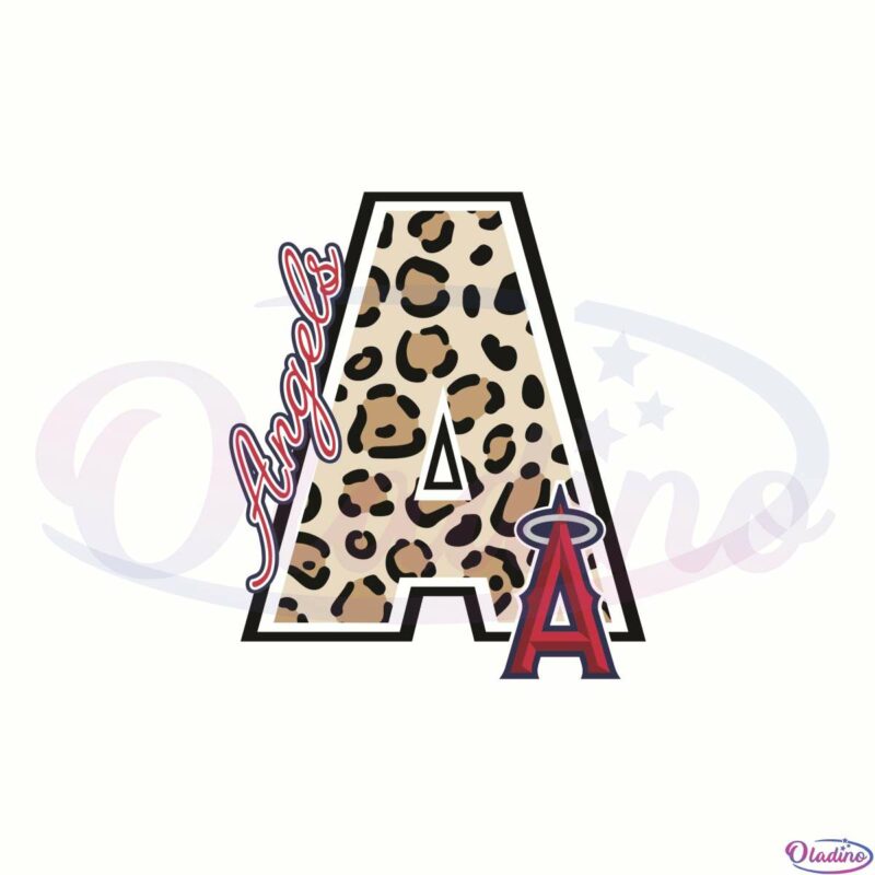 Los Angeles Angels Leopard Logo Baseball Team Svg Digital File