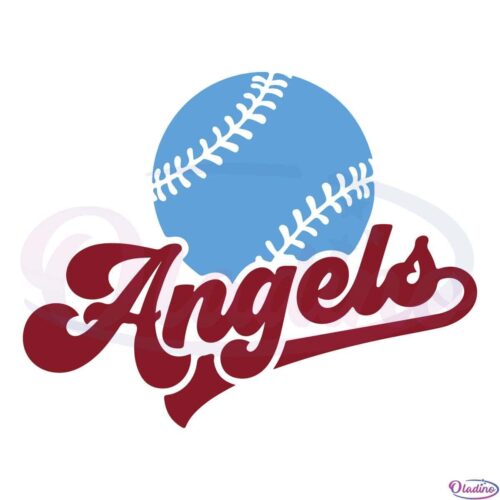 Los Angeles Angels of Anaheim MLB Baseball Svg Digital File