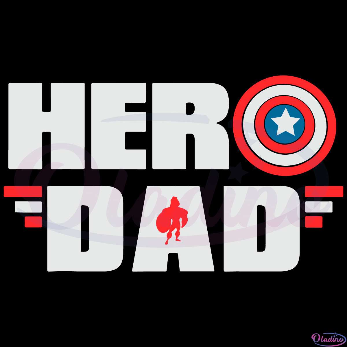 Marvel Fathers Day Captain America Shield Hero Dad Svg Digital