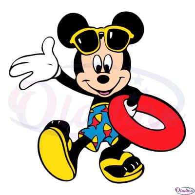 Mickey Bathing Suit Summer Svg, Funny Disney Mickey Svg Digital