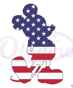 Mickey Mouse American Flag 4th Of July Svg Digital File