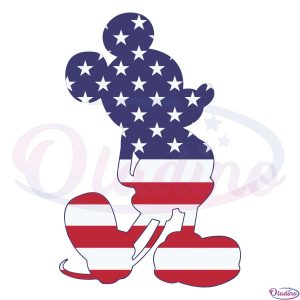 Mickey Mouse American Flag 4th Of July Svg Digital File