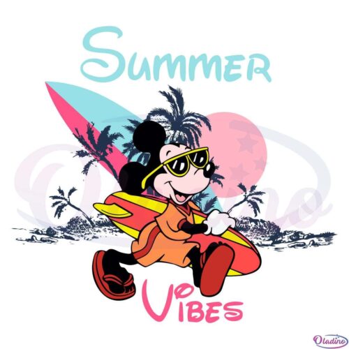 Mickey Summer Beach Svg