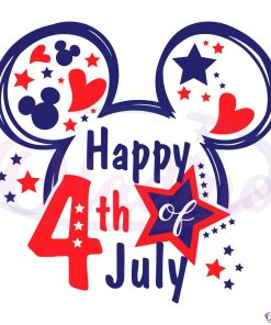 Mouse Happy 4th of July Svg, Disney American Svg File