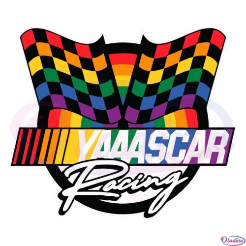 Nascar Yasscar Racing LGBT Flag Svg