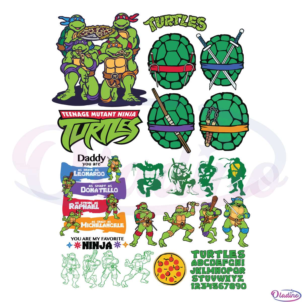 Ninja Turtles Teenage Mutant Ninja Bundle Svg File, Ninja Svg